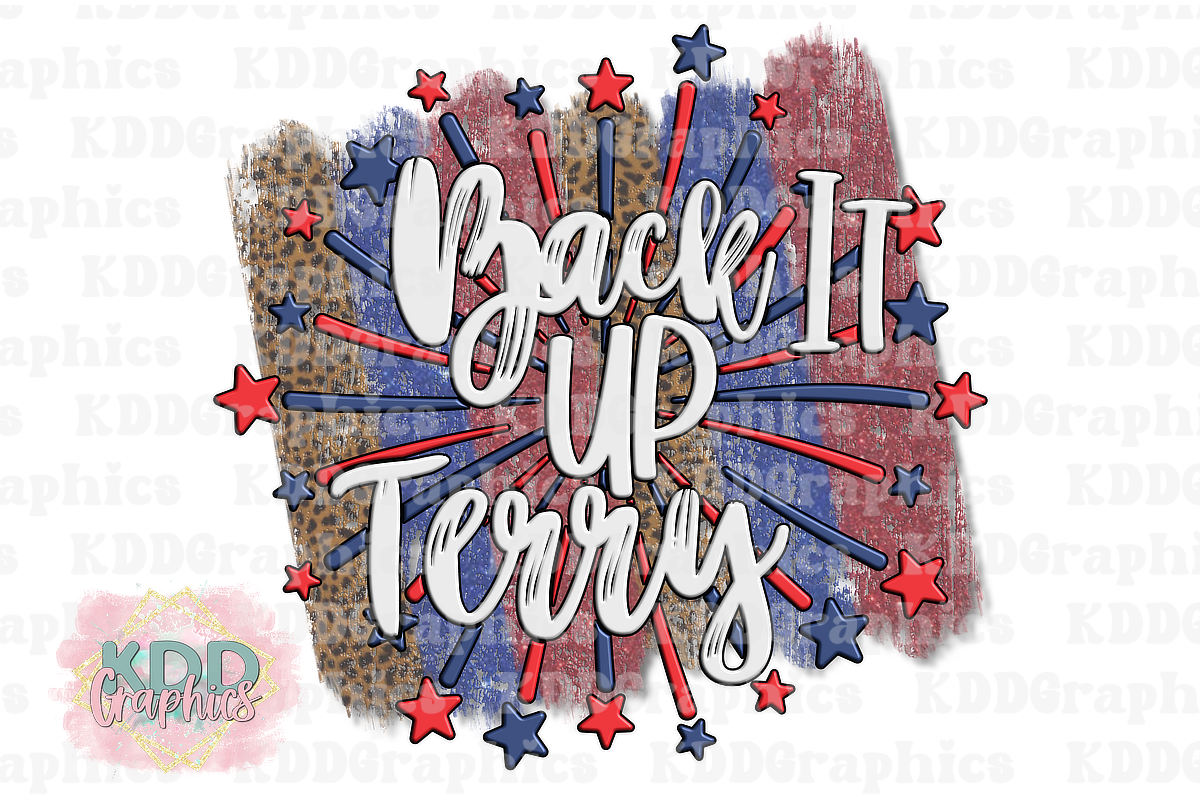 Cheetah Back It Up Terry - 4th of July Humor PNG
