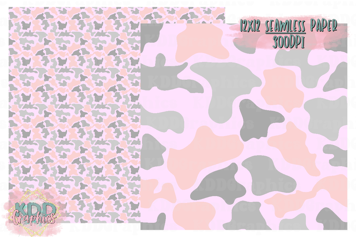 Light Pinks Duck Camo SEAMLESS Paper