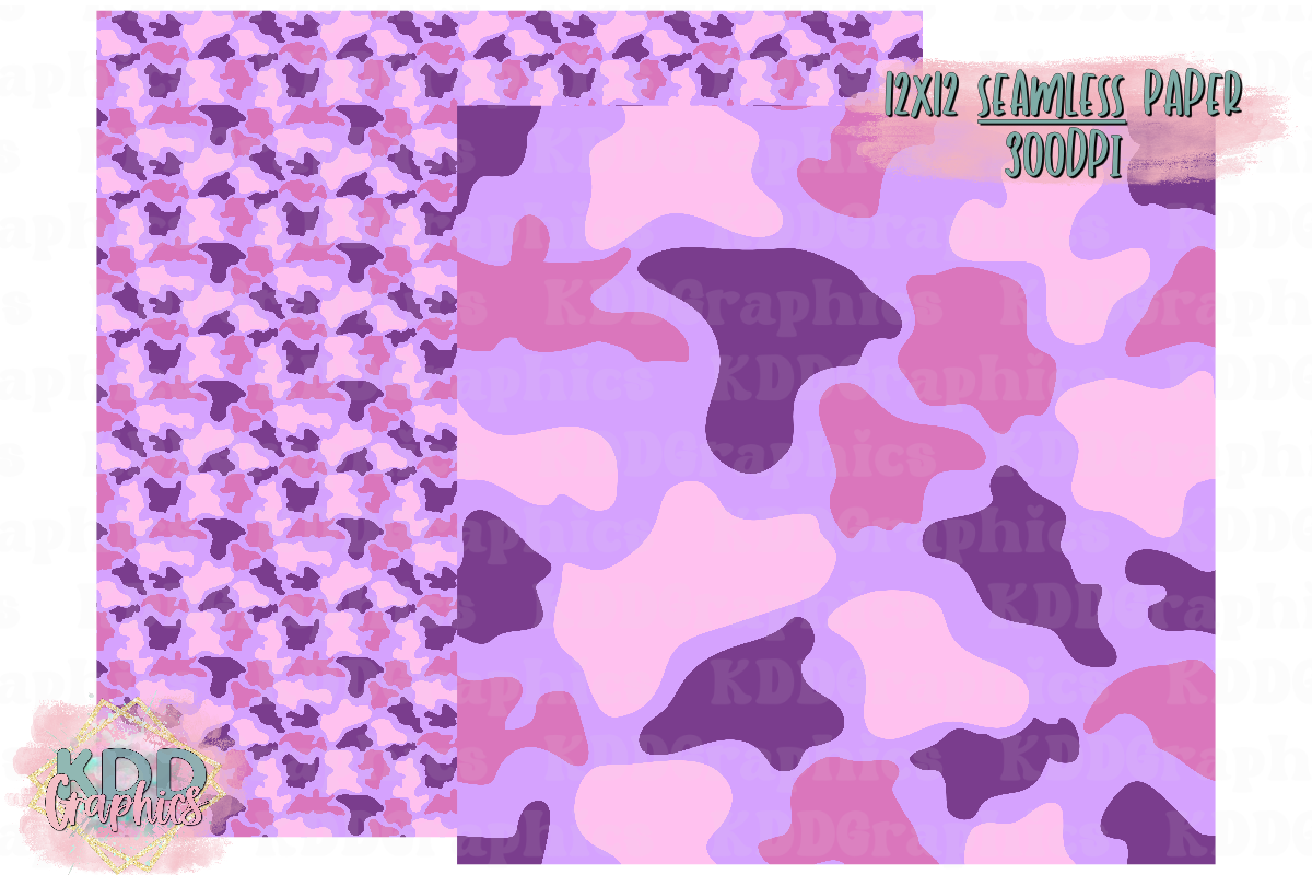 Purple Duck Camo SEAMLESS Paper